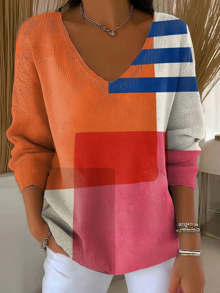 Rea – Strickpullover mit V-Ausschnitt
