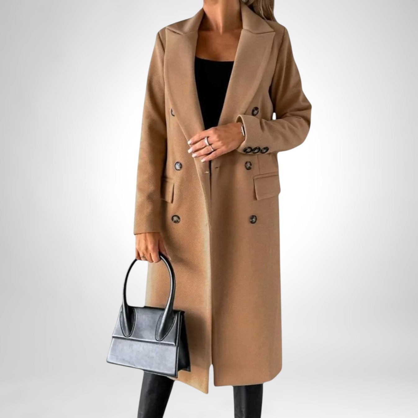 DESIREE™ | Langer Doppelreiher-Mantel