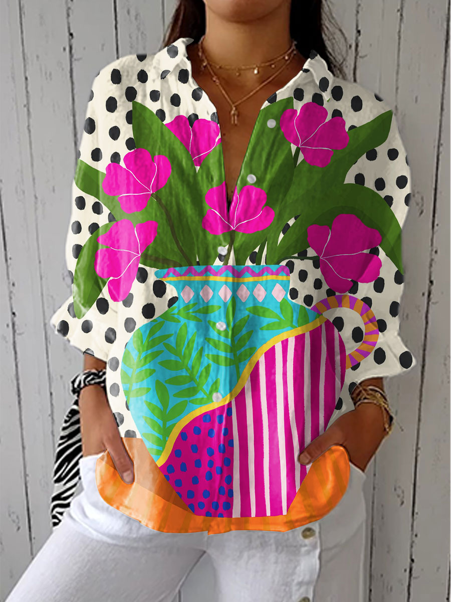 Amara - Blühende Vase Bluse