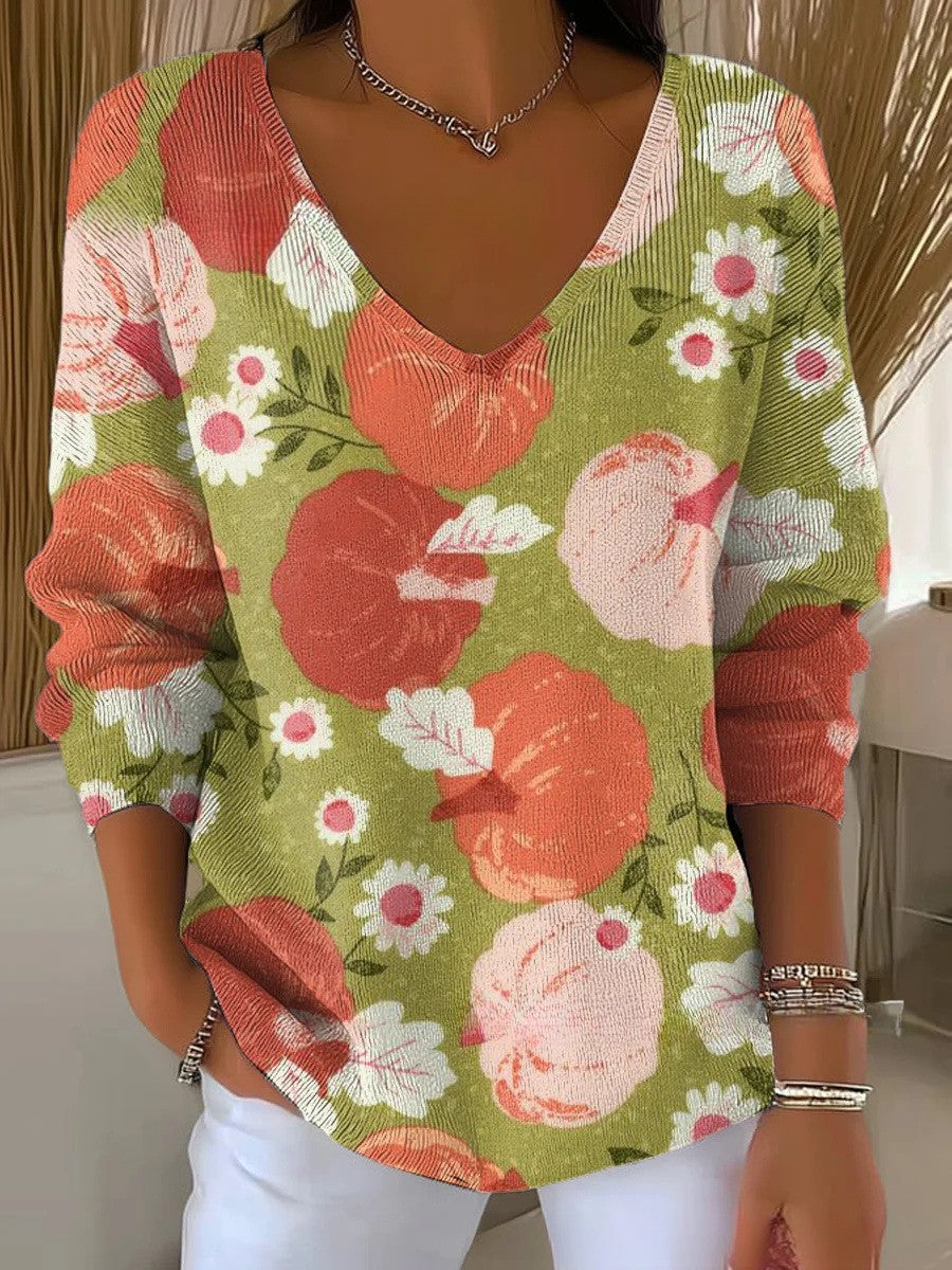 Silvia – V-Ausschnitt Pullover