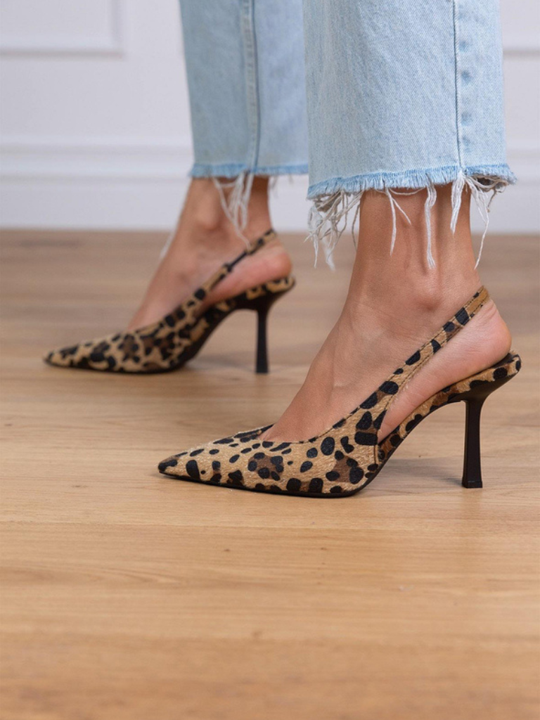 ISABELLE SPITZ-TOE SLINGBACK-HEELS