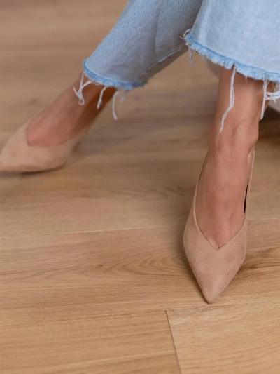 ISABELLE SPITZ-TOE SLINGBACK-HEELS