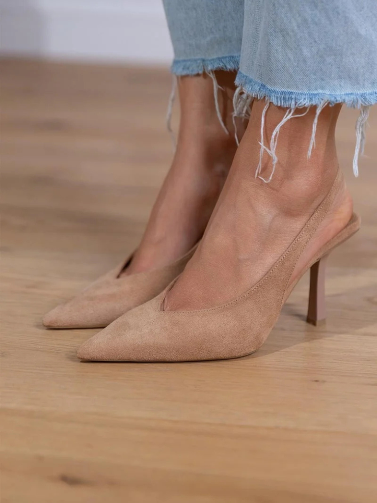 ISABELLE SPITZ-TOE SLINGBACK-HEELS