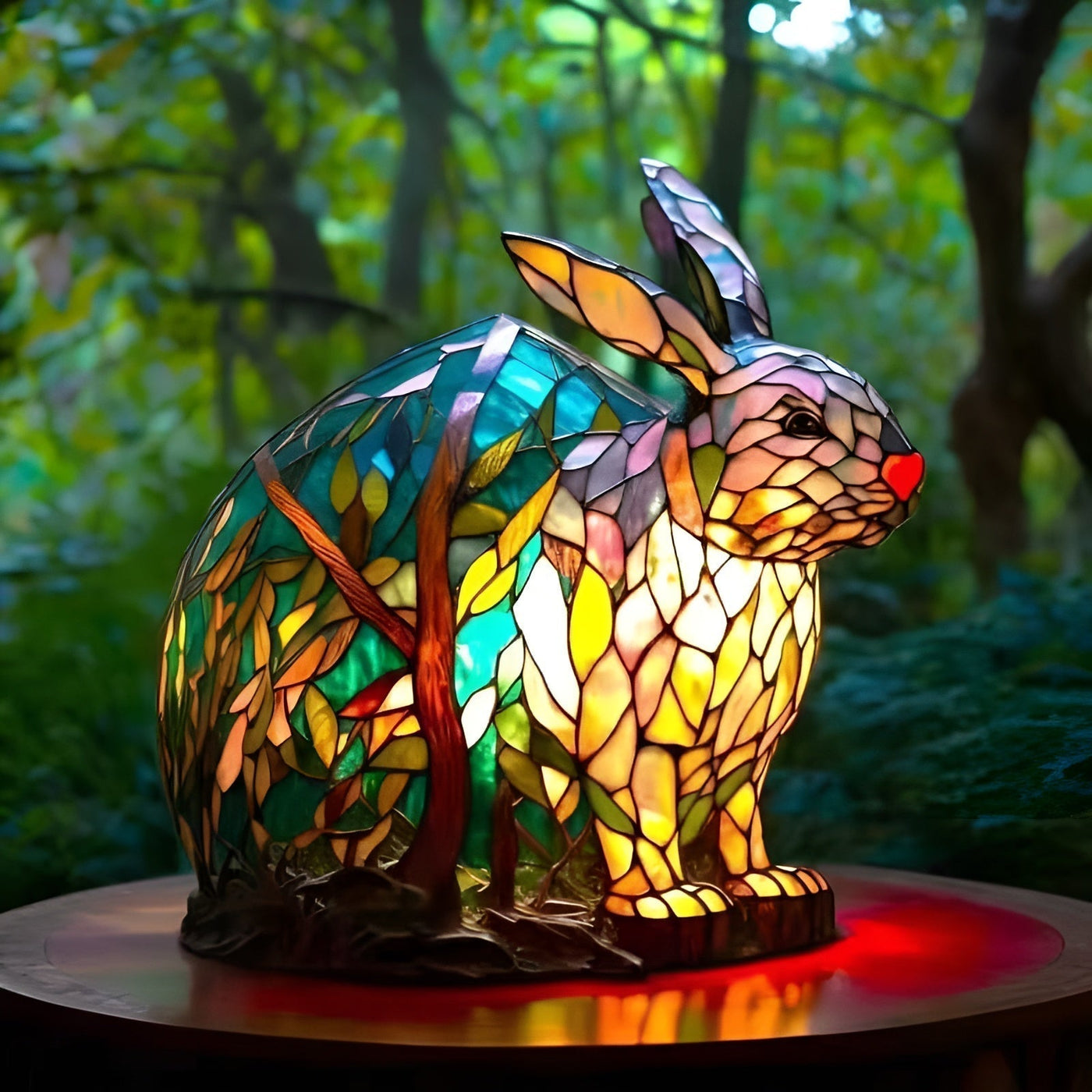 Pinpin – Magische bunte Glaskaninchenlampe