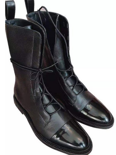 VICTORIA POLIERTE SCHUHEN MIT SCHNÜRUNG