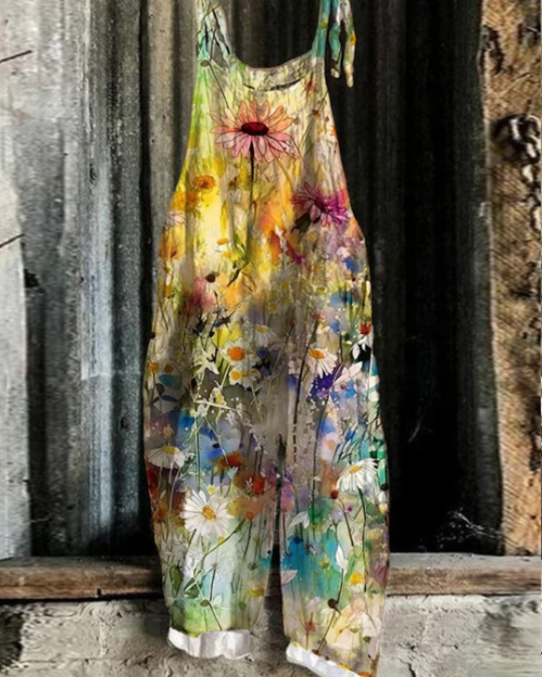 Vintage Floral Jumpsuit - Müheloser Stil und Komfort für Frauen