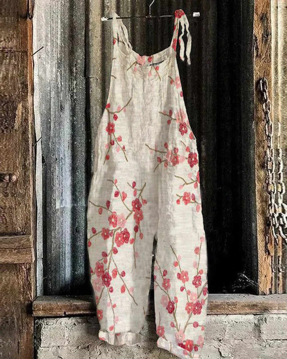 Vintage Floral Jumpsuit - Eleganter Stil für Frauen mit Komfort und Vielseitigkeit