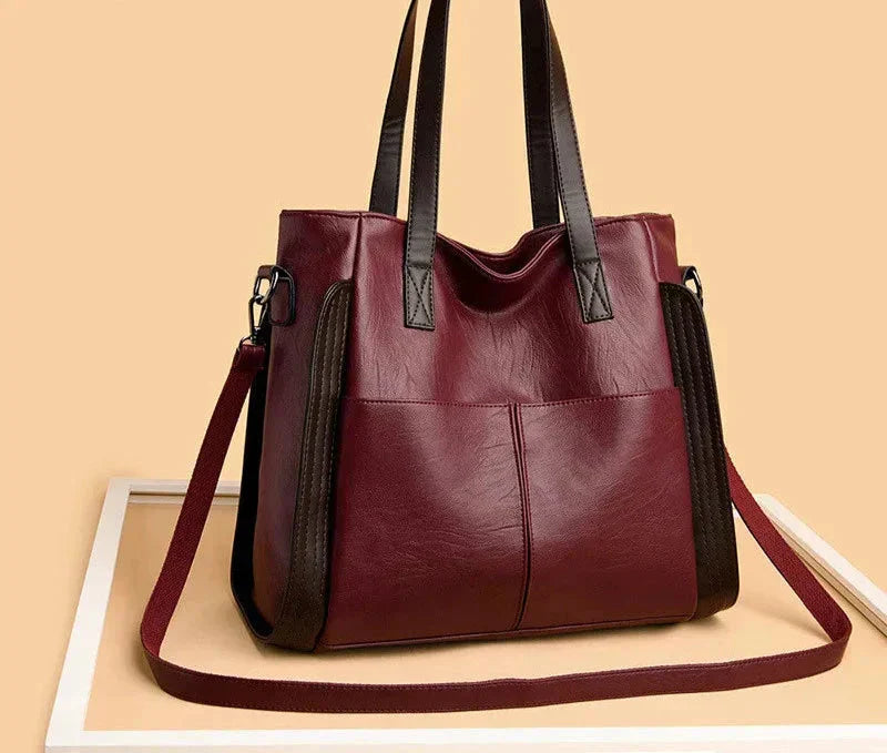 Indigo Klassische Lederhandtasche