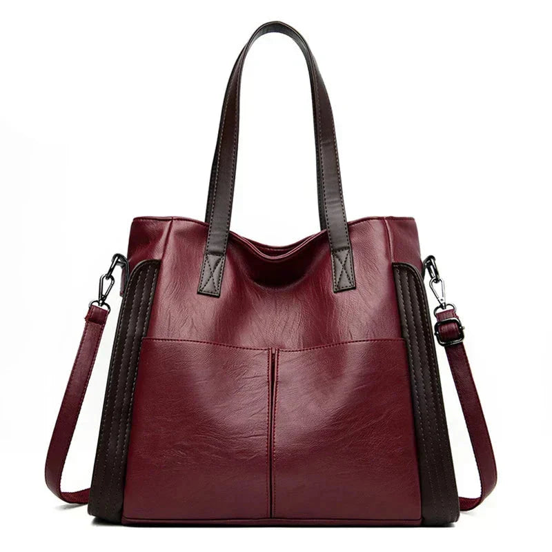 Indigo Klassische Lederhandtasche
