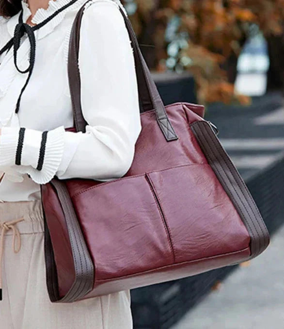 Indigo Klassische Lederhandtasche
