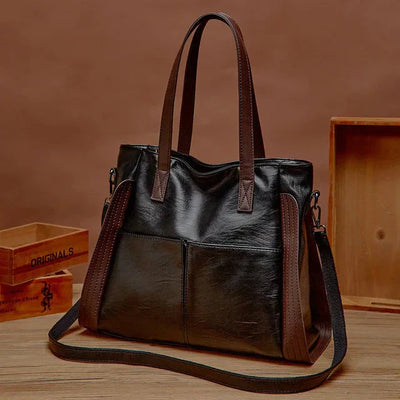 Indigo Klassische Lederhandtasche