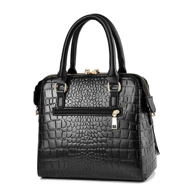 Krokodilprägung Leder Tasche
