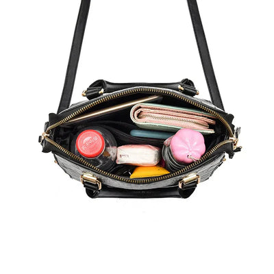 Krokodilprägung Leder Tasche