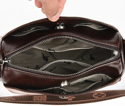 Majestätische Lederhandtasche
